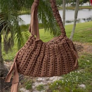 Braided Tan Handbag